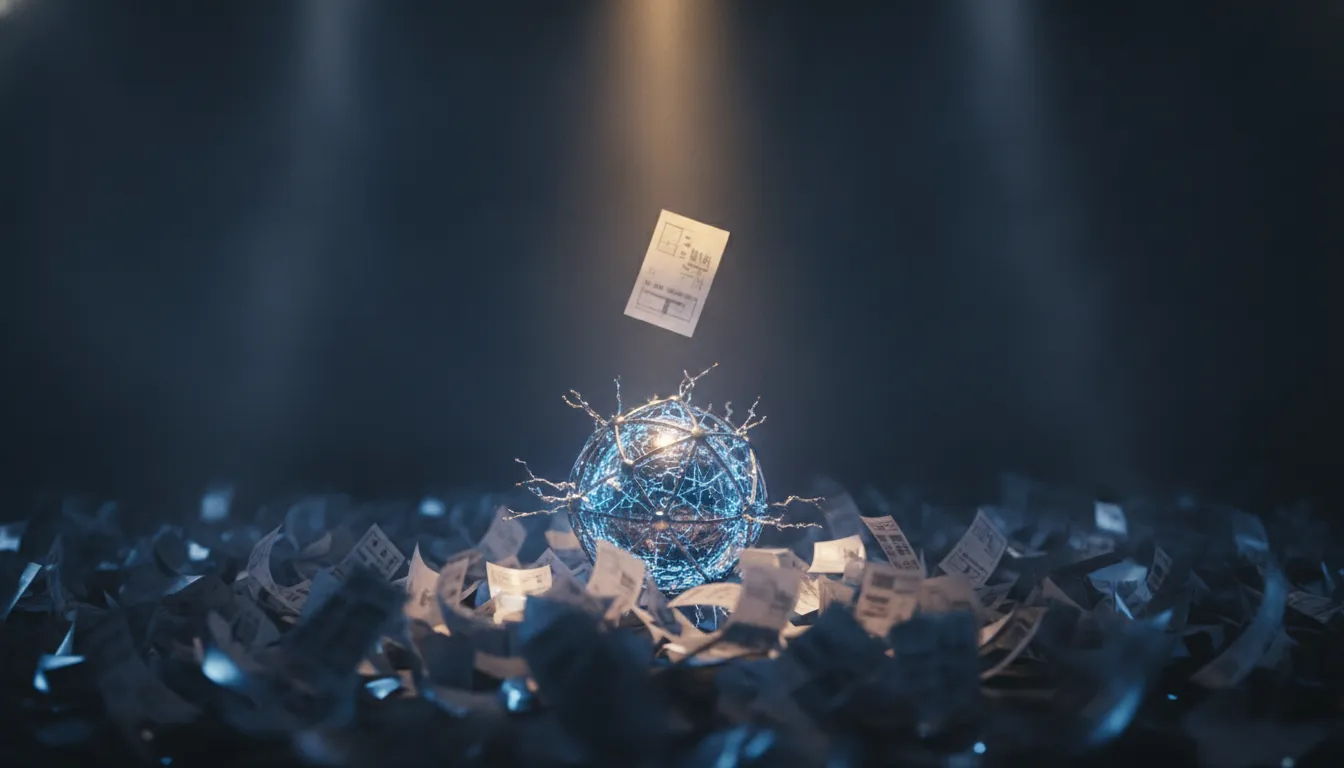 An AI engine selecting and citing one source from many documents