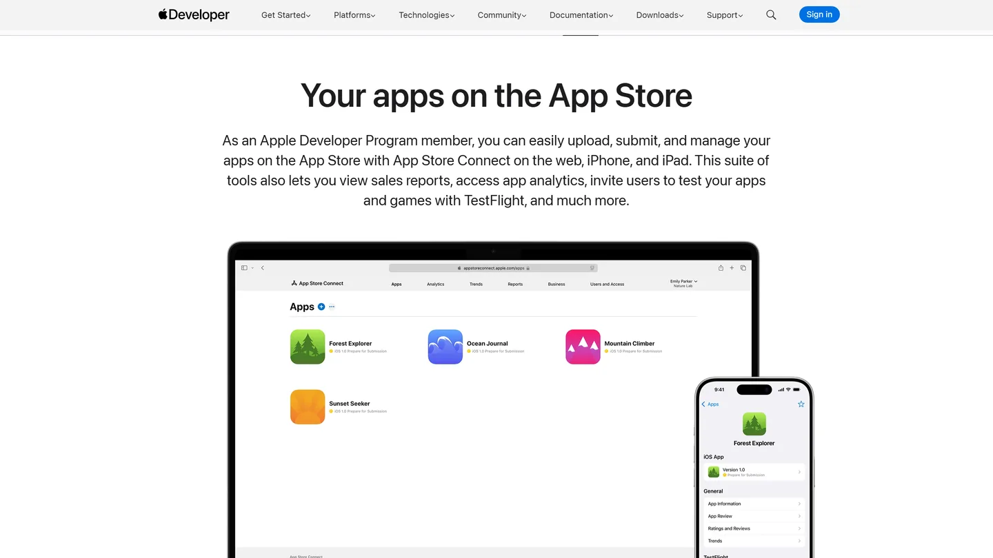 App Store Connect, the built-in platform every ASO stack starts with